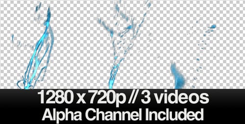 Dynamic Blue Paint Splatter on White Background