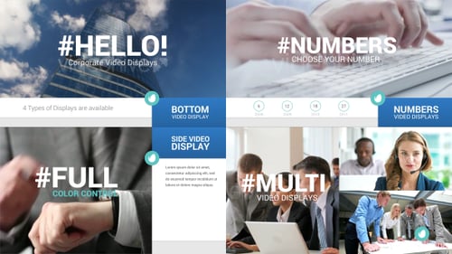 Professional Corporate Multi-Screen Video Displays