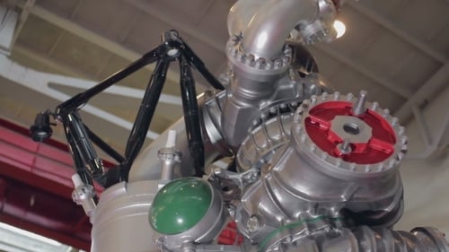 Close Up of a Metallic Machine