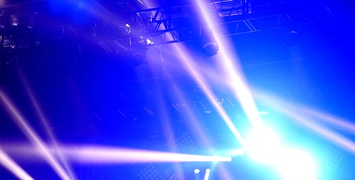 Bright Stage Lights in Dark Venue