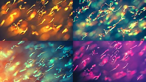 Dynamic Abstract Glowing Light Trails Video Background Loops