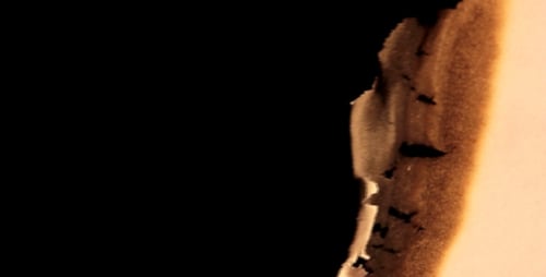 Abstract Burning Paper Reveals Darkness