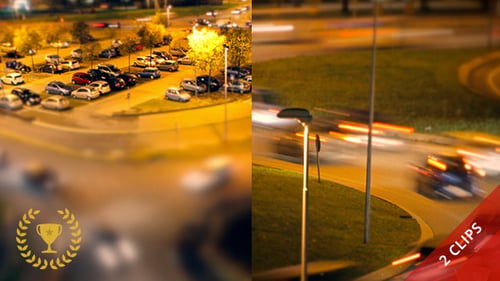 Schneller Stadtverkehr bei Nacht (2er-Pack)