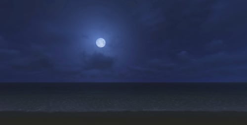 Full Moon - White Moon - The Beach