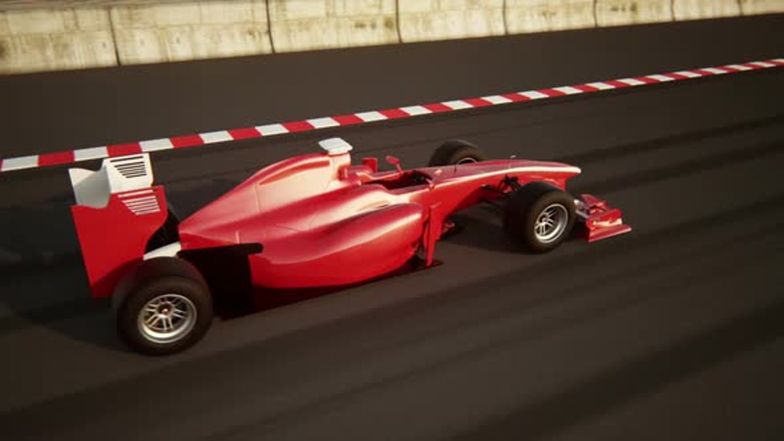 Modern Red Formula One Car on Race Track Animation, Miscellaneous ...