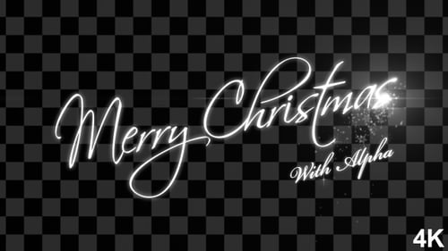 Sparkling Merry Christmas Title Reveal Animation