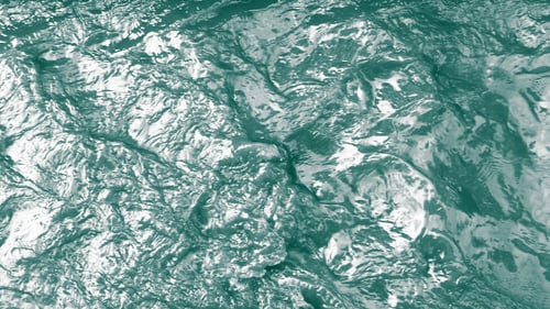 Abstract Water Waves with Teal Ocean Water