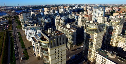 City Buildings Aerial Shot 5