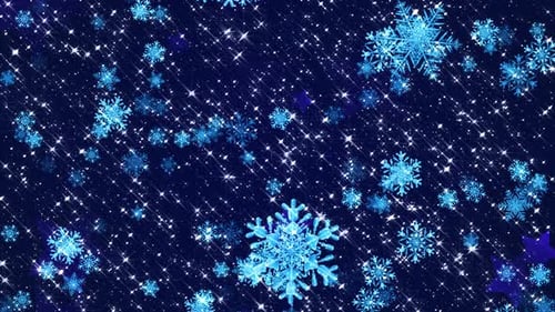4k Magische blaue Schneeflocken