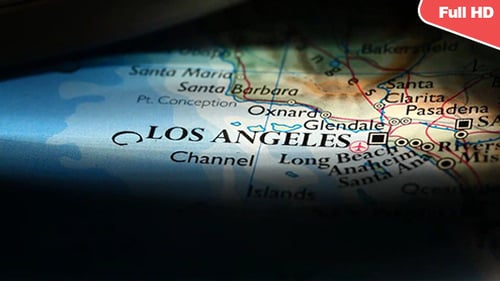 California Map Featuring Los Angeles and San Diego