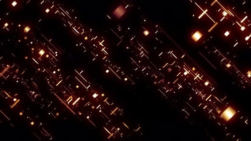 Abstract Glowing Geometric Lines Digital Tech Background