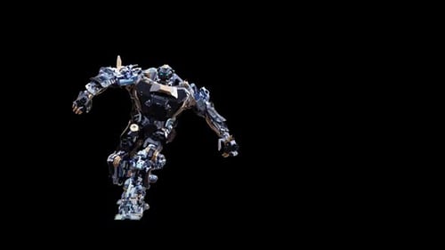 Futuristic 3D Robot Character Performing Various Actions