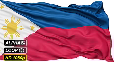 Philippines National Flag Waving Animation