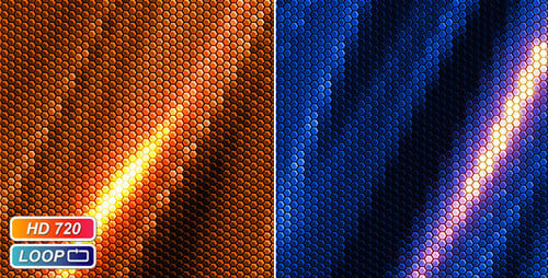 Animated Hexagonal Grid Background with Dynamic Light Flow