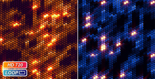 Seamless Abstract Hexagon Grid Glowing Background