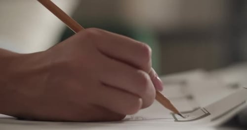 Hand Drawing Geometric Shapes with Pencil