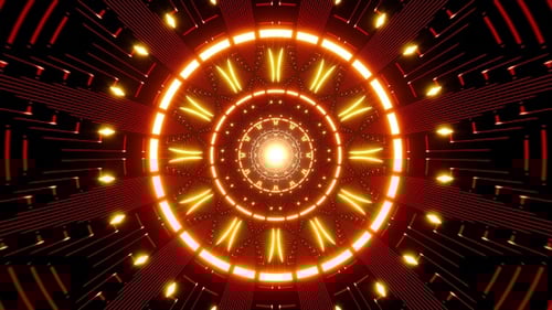 Red Flower Light Vj Loop