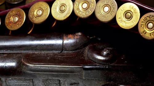 Big Vintage Bullets And Gun 1