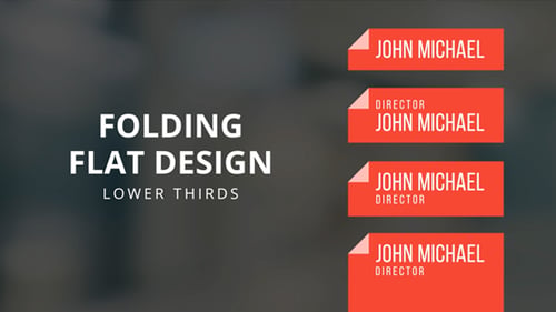 Folding Flat Design Lower Thirds Template