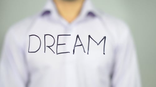 Writing The Word Dream With A Marker