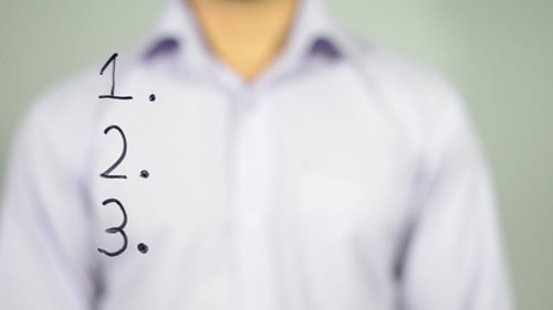 Hand Writing Numbers One Two Three