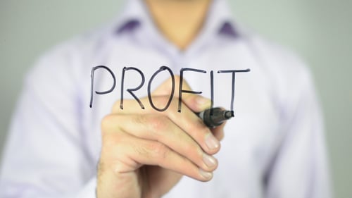 Profit, Writing on Transparent Screen