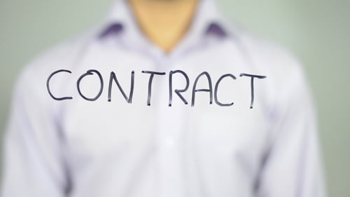 Contract, Writing on Transparent Screen