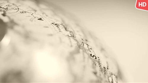 Close Up of Vintage Map with Place Names