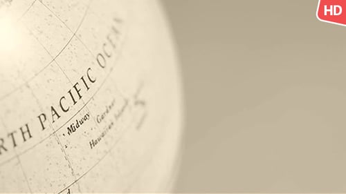 Rotating Globe Reveals Countries in Asia