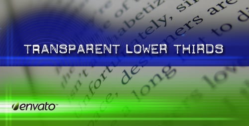Modern Animated Transparent Lower Thirds Pack