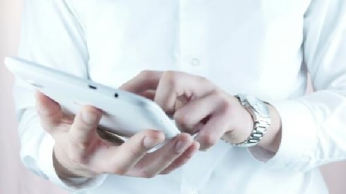 Businessman Working On A Digital Tablet