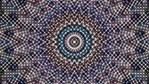 abstract lines colorful light shining round shape in center, black background