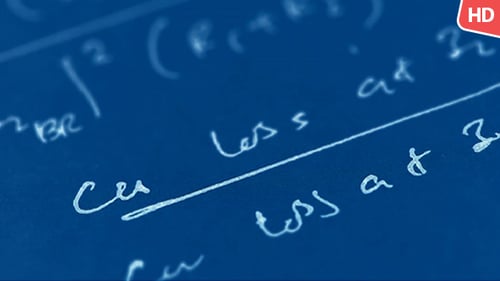 Mathematical Equations Close Up Footage