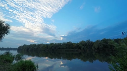 Sunset Over the River.