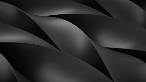 Abstract Black Fluid Waves Seamless Loop Background