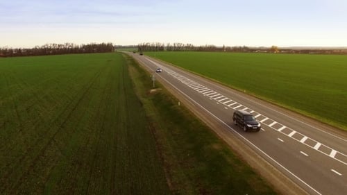 Truck Driving On Country Road