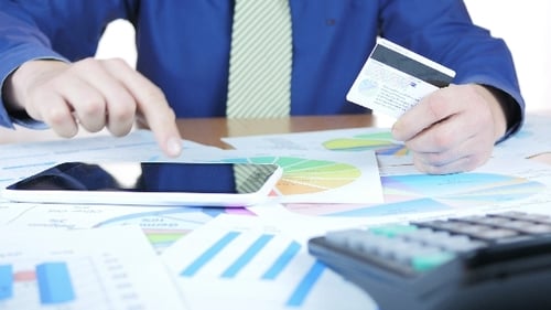 Businessman Online Shopping With Card