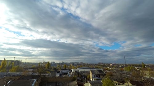 Clouds Moving Over the City