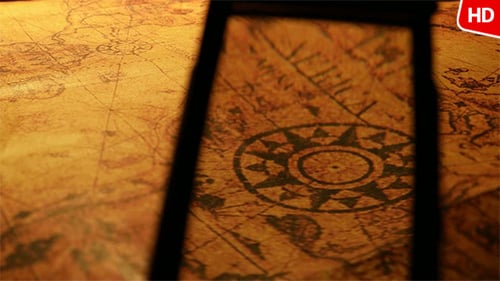 Antique World Map Showing Continents and Oceans