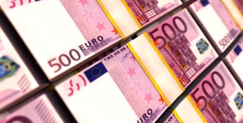 500 Euro Stacks. Money Background