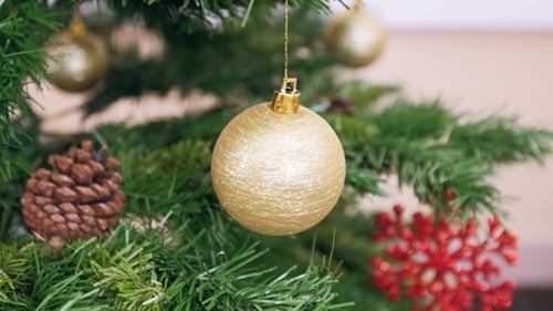 Christmas Tree with Ornaments and Decorations