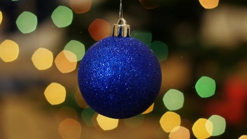 Christmas Ornament with Bokeh Lights