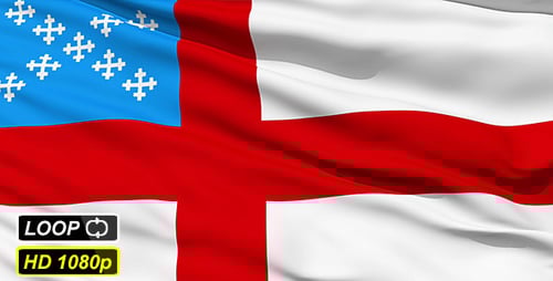 Episcopal Church Flag Waving Loop Animation