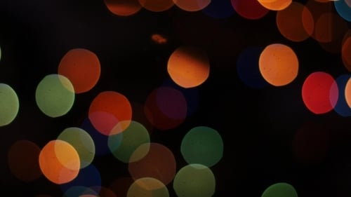Colorful Lights Bokeh On Black Background