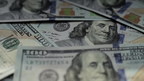 Close Up of One Hundred Dollar Bills