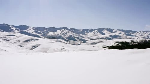 Drone Video of Mountain Landscape in Winter