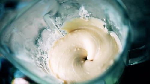 Smoothie Blending in Kitchen Appliance at Home
