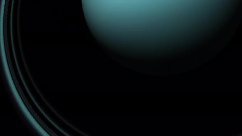 Konzept 6-UR1 Ansicht des realistischen Planeten Uranus mit Ringen