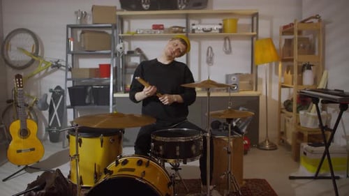 Warming Up Before Playing Drums