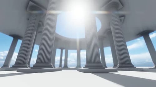 Abstract Corridor - Cement Columns